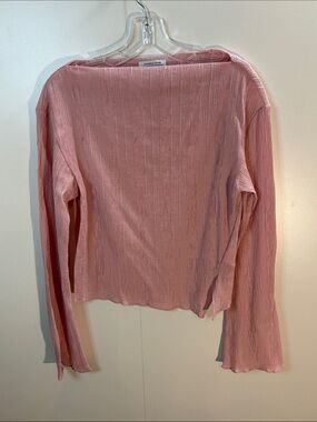 Stockholm Atelier & Other Stories Dusty Pink Textured Long-Sleeve BoatNeck Top12